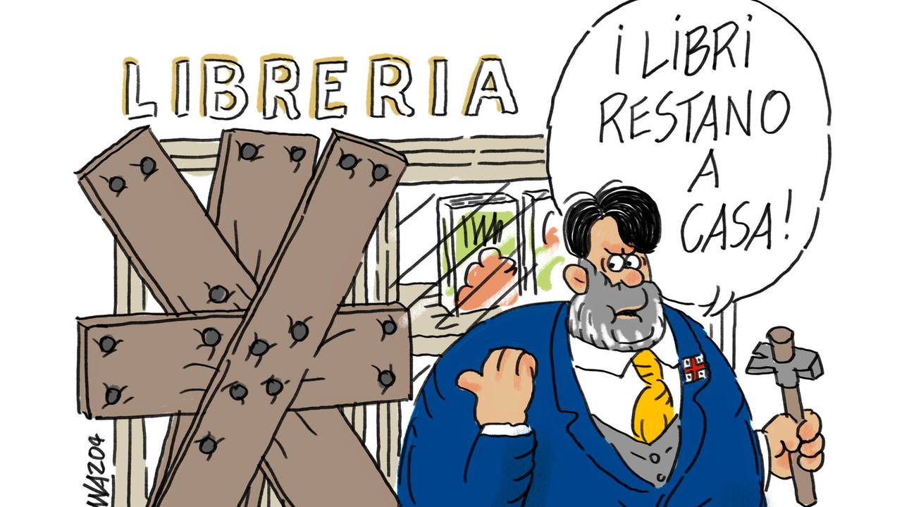 La vignetta di Gef: i librai sardi restano a casa