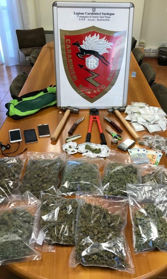 In auto con 1 chilo di droga: due 24enni inseguiti e arrestati a Selargius
