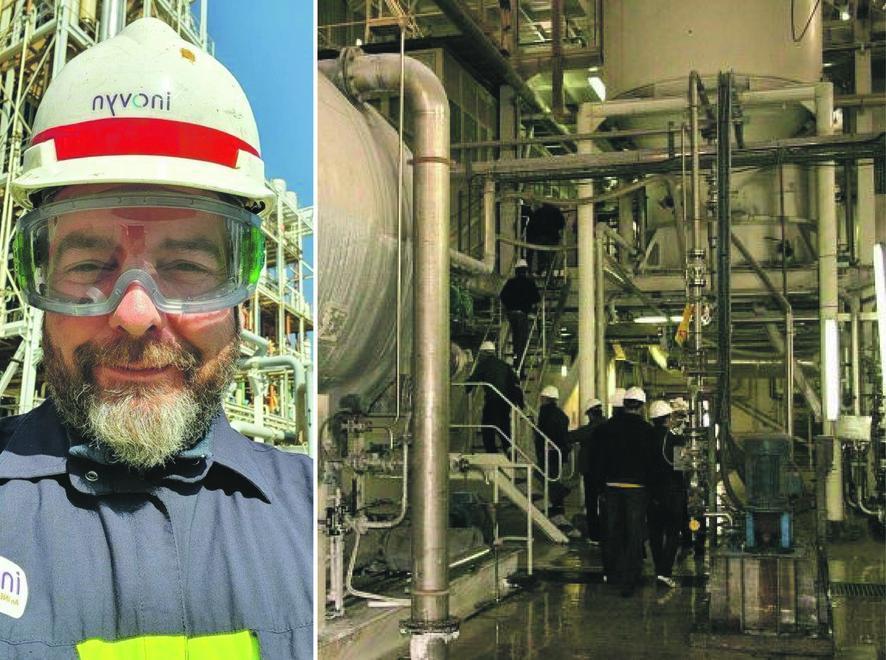 Fabrizio Bagnoli e un'immagine dello stabilimento