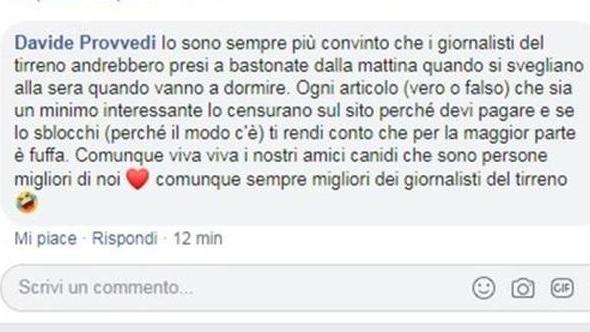 «I giornalisti del Tirreno vanno presi a bastonate». Ancora minacce: basta