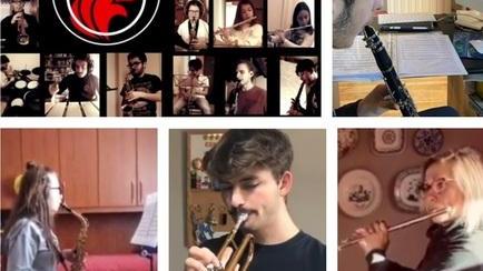 Musicisti della Valdera impegnati in concerto "home made"