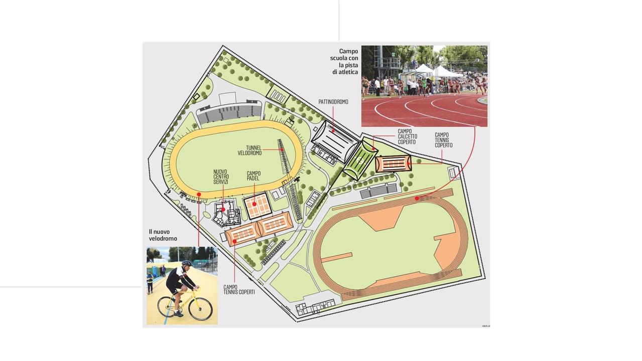 Più impianti e un nuovo centro servizi: come diventerà la Cittadella dello Sport di Ferrara