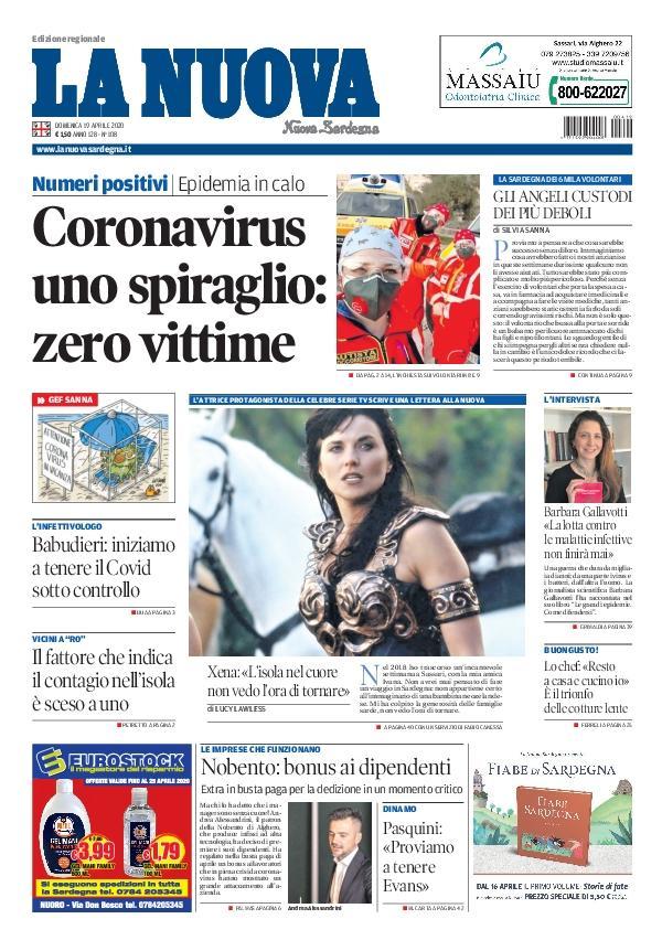 La Nuova Sardegna - Prima Pagina - 19 aprile