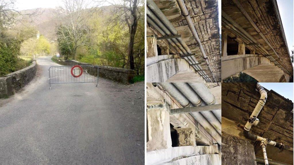 Allarme crepe sul ponte Zambeccarini. Intanto chiude il ponte del passo del Cirone