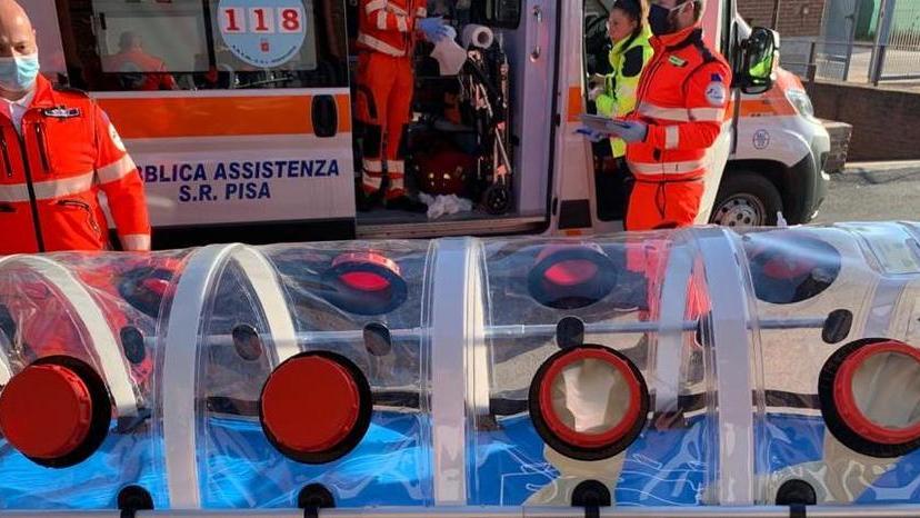 Il cuore dei pisani per la barella anti-covid