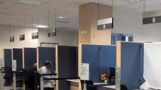 Gli uffici del Centro prenotazioni dell'Asl