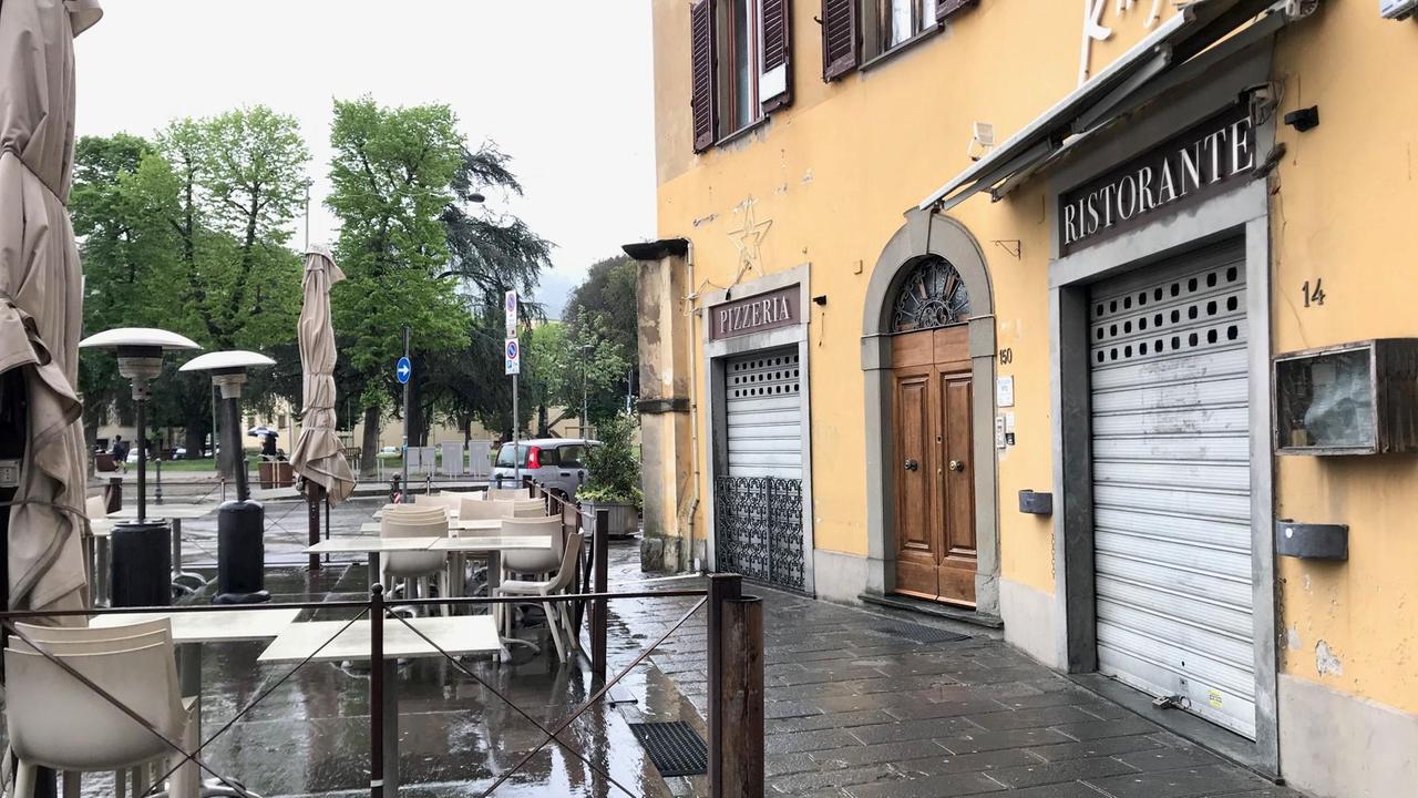 Un ristorante del centro chiuso a causa dell’emergenza sanitaria