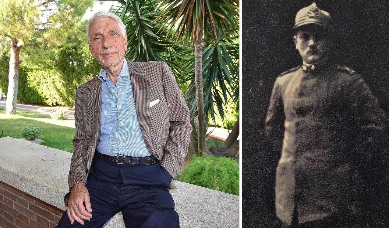 Rodolfo Butelli, 80 anni, e a destra, il sergente Rodolfo Butelli, fratello di suo nonno, caduto in guerra nel 1918