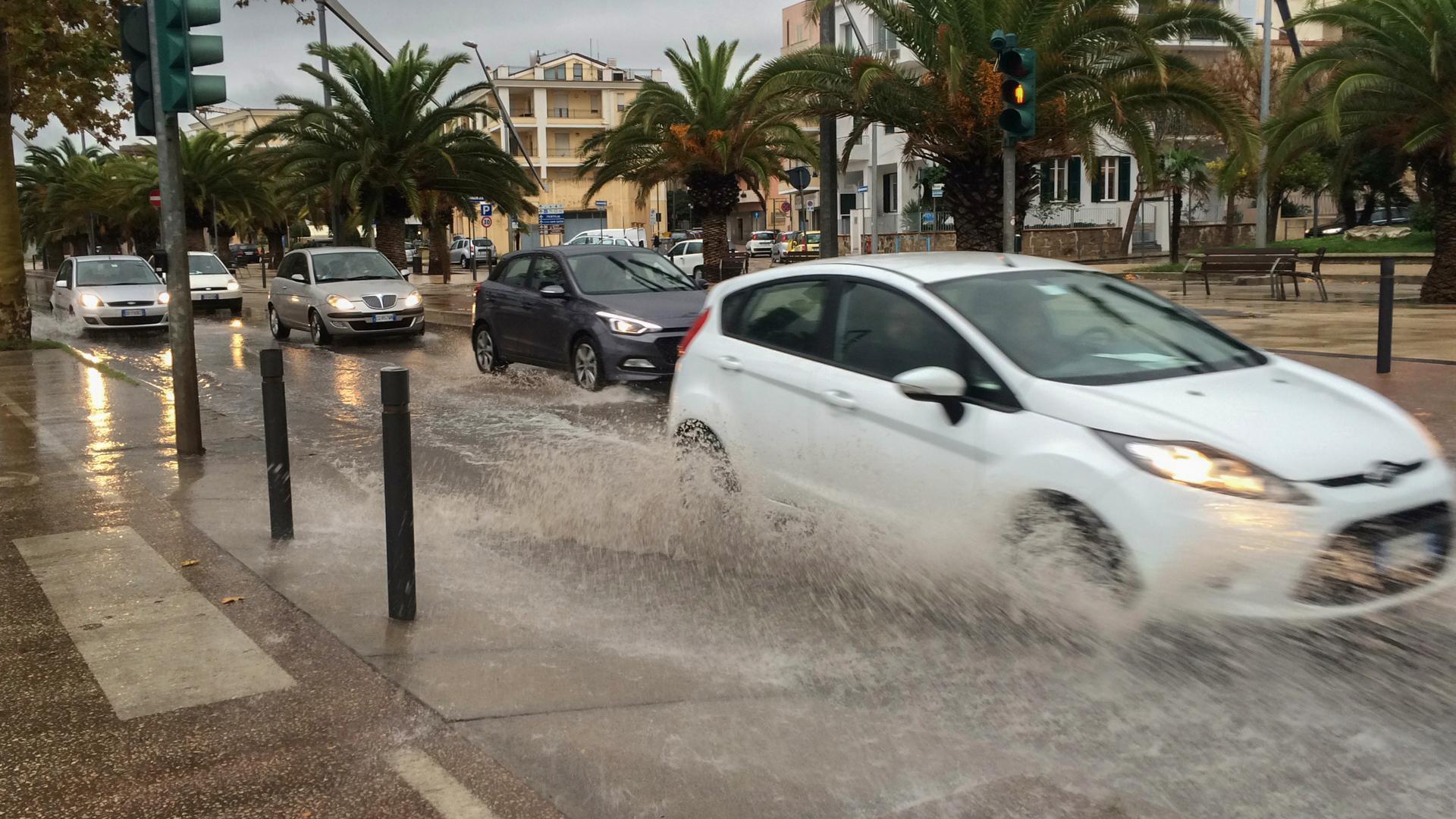 Pioggia ad Alghero, immagine di repertorio