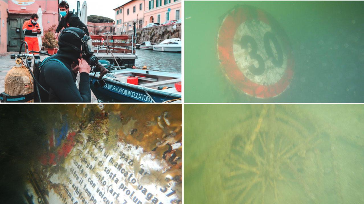 Un tuffo nell’inciviltà: cartelli, gomme, biciclette e una discarica di rifiuti. Ecco i Fossi sommersi - Il video