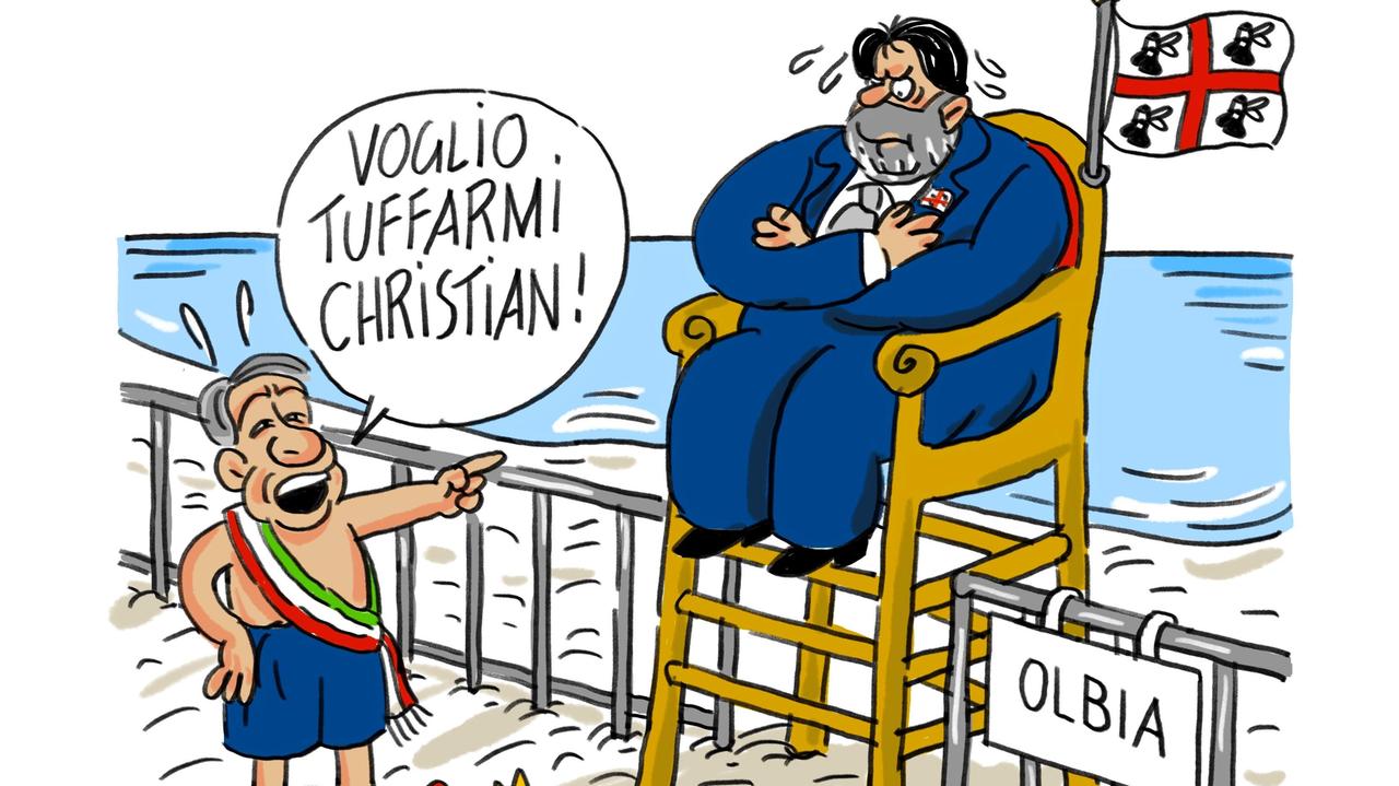 La vignetta di Gef - Nizzi: "Solinas riapra l'isola, mai così tanti disoccupati"