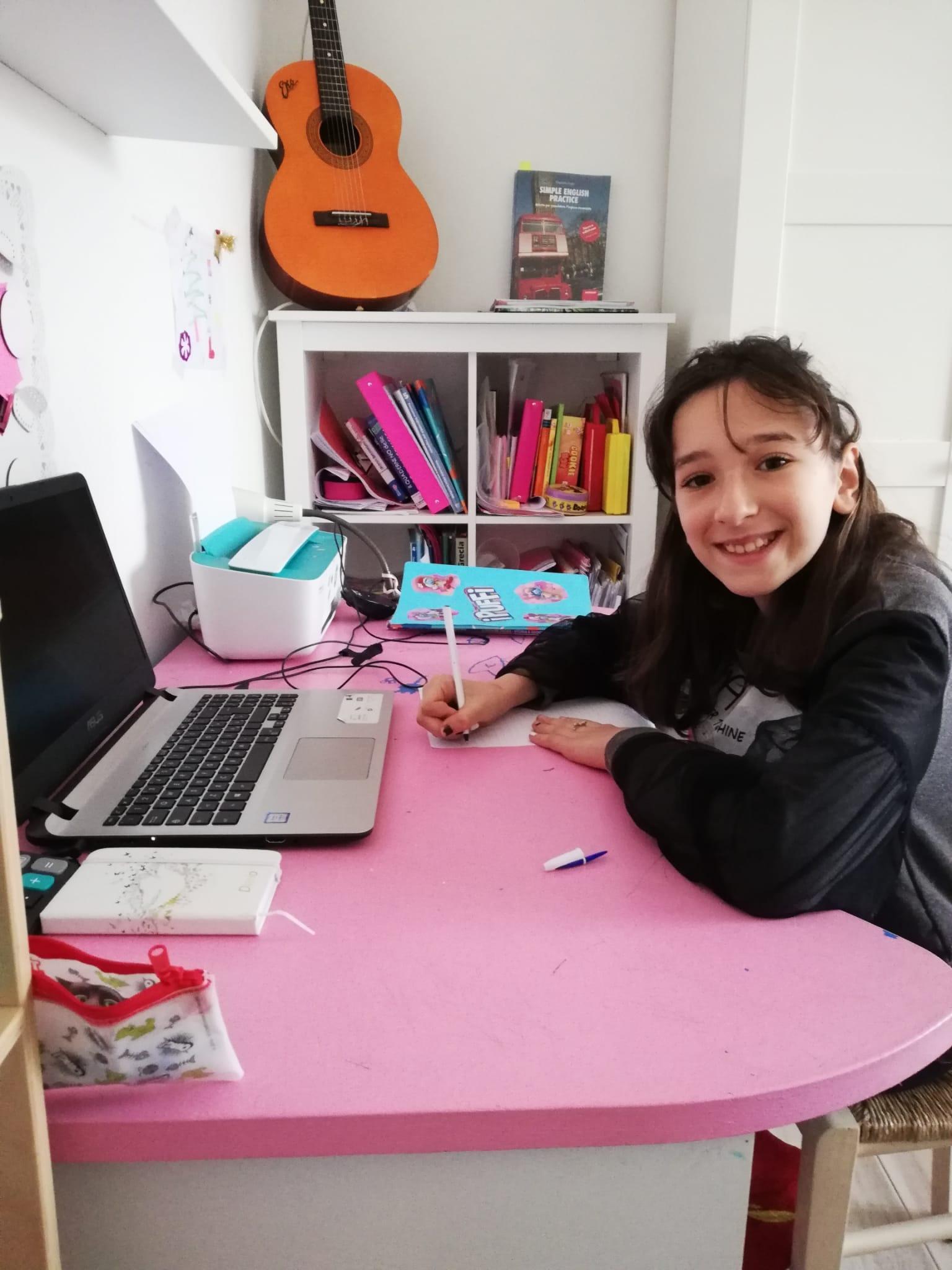 Giovanna Ruberti, 10 anni, nella sua cameretta