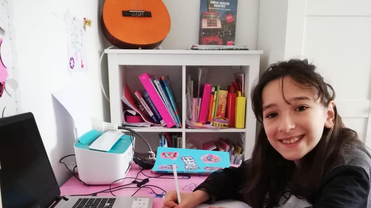 Giovanna Ruberti, 10 anni, nella sua cameretta