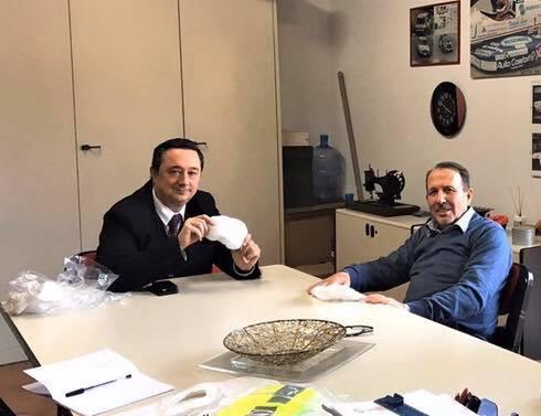 Sergio Dreoni insieme al sindaco Primo Bosi