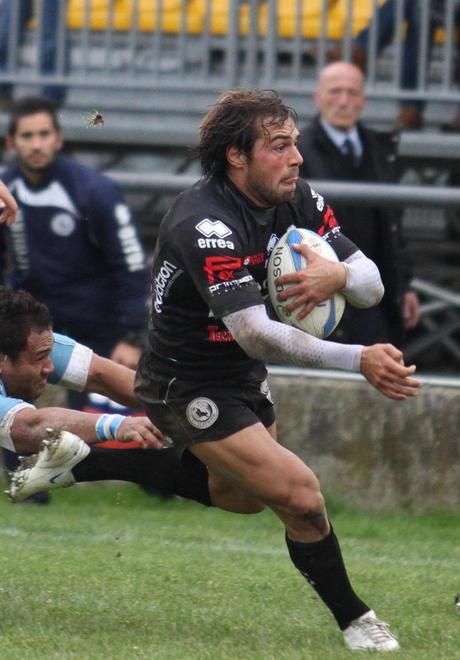 Alberto Chiesa in azione quando giocava con la maglia del Rc I Cavalieri