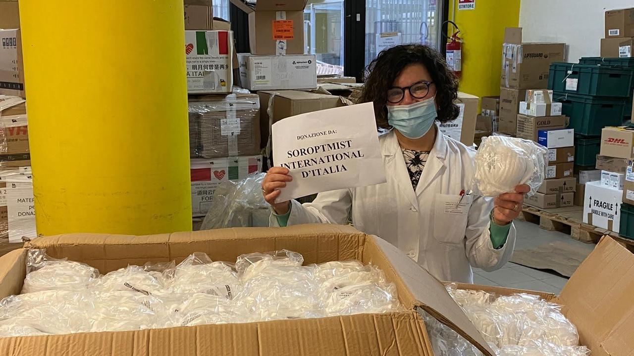 Coronavirus, il Soroptimist di Sassari dona mille mascherine per gli operatori ospedalieri