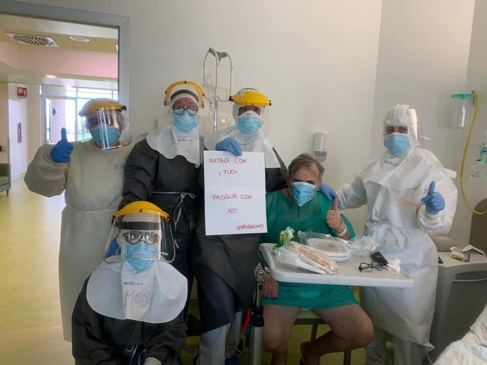 Massimo Ciani in ospedale nel giorno di Pasqua