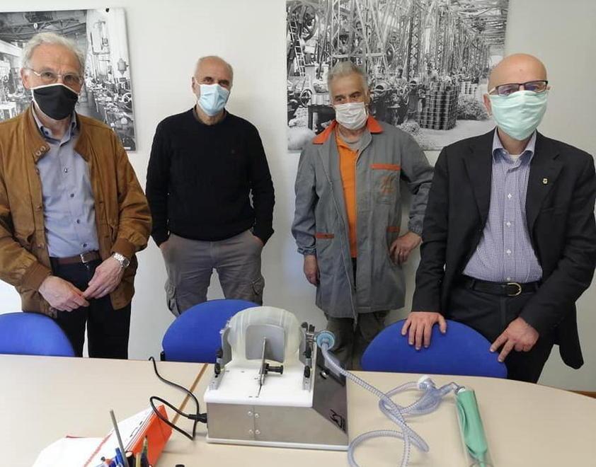 Ventilatore polmonare a basso costo costruito a Bardalone dalla Stern Progetti 