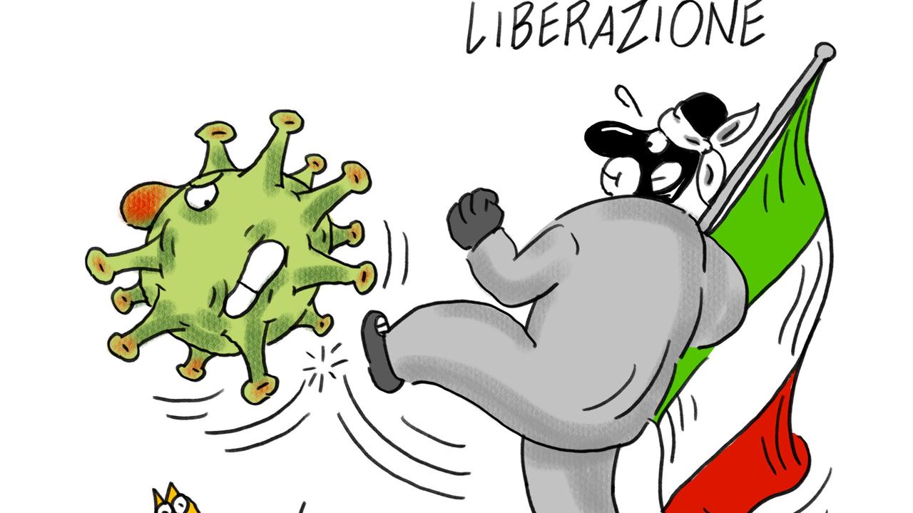 La vignetta di Gef: la festa della Liberazione e l'inizio della Fase 2