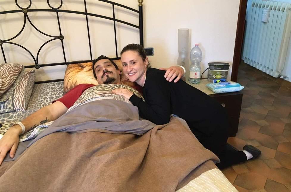 Andrea Angelotti con la moglie Sara Manin