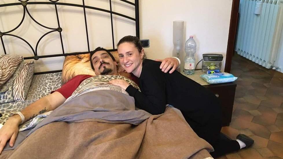 Andrea Angelotti con la moglie Sara Manin