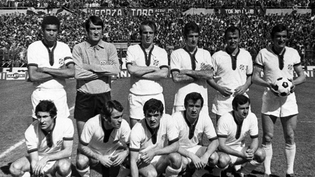 La squadra schierata da Scopigno il 26 aprile del 1970