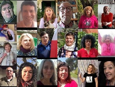 Un puzzle di coristi canta “Viva l’Italia” 