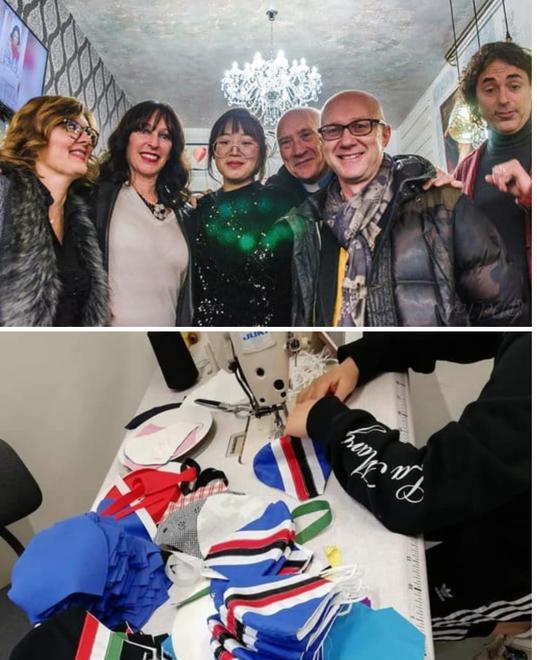 La sartoria si rilancia con le mascherine fashion anche per i tifosi di calcio