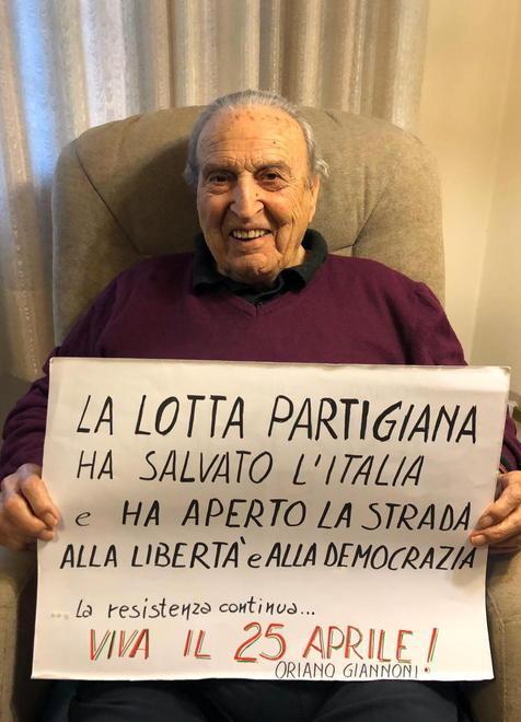 Il manifesto della Liberazione del patriota Anpi Oriano Giannoni: «La Resistenza continua»