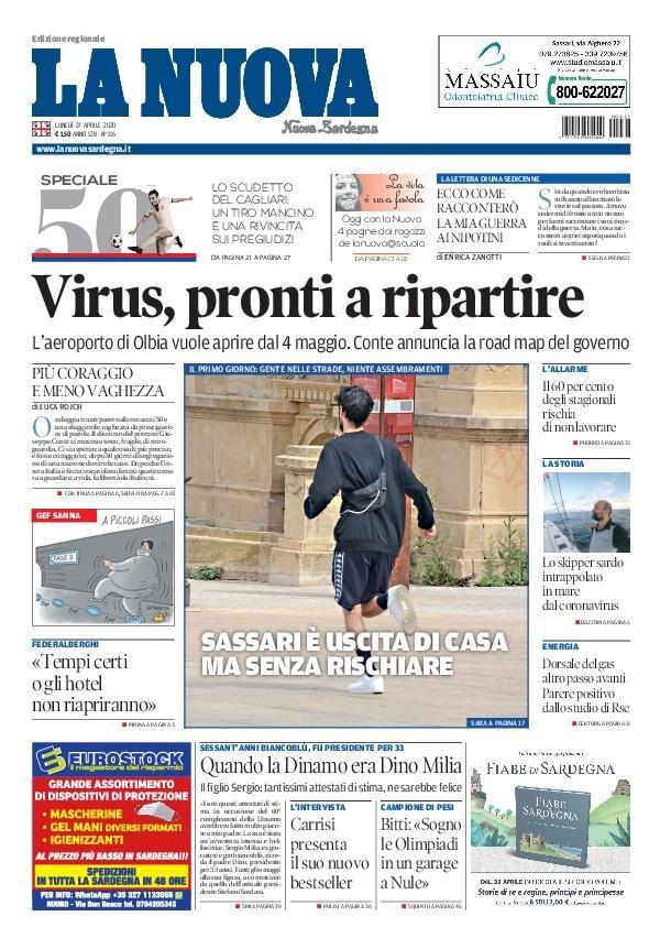 La Nuova Sardegna - Prima Pagina - 27 aprile 2020