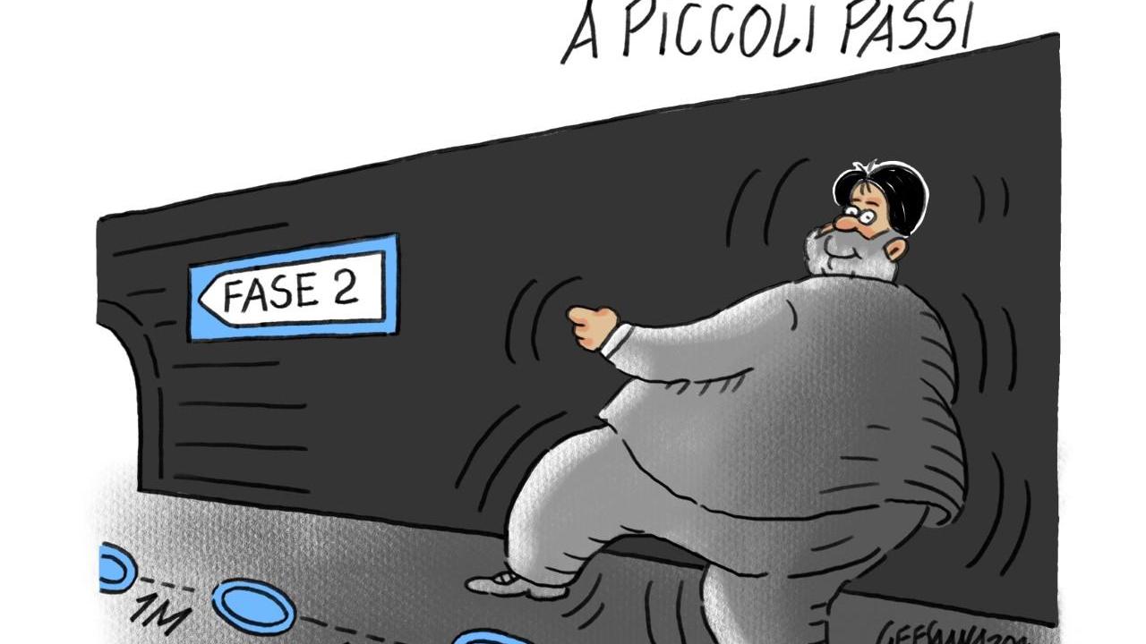 La vignetta di Gef: fase 2, si riparte ma a piccoli passi