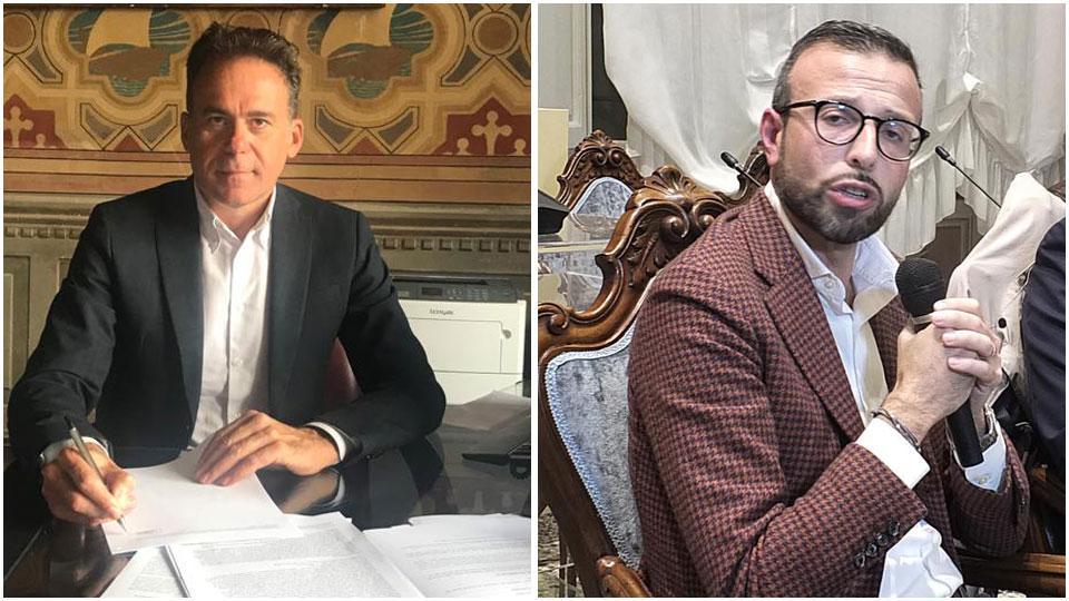 Michele Conti, sindaco di Pisa e Antonio Mazzeo, consigliere regionale Pd