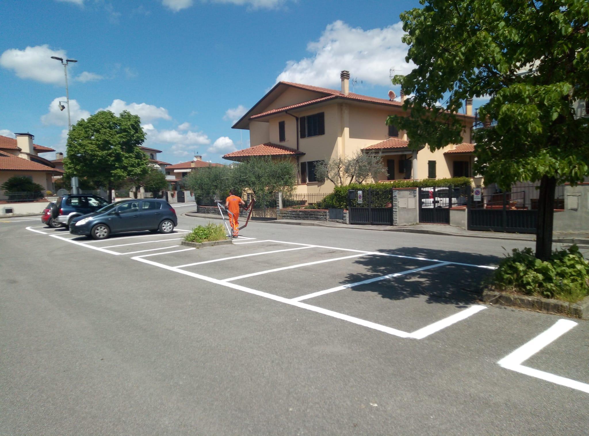 Nuova segnaletica orizzontale a Poggio a Caiano