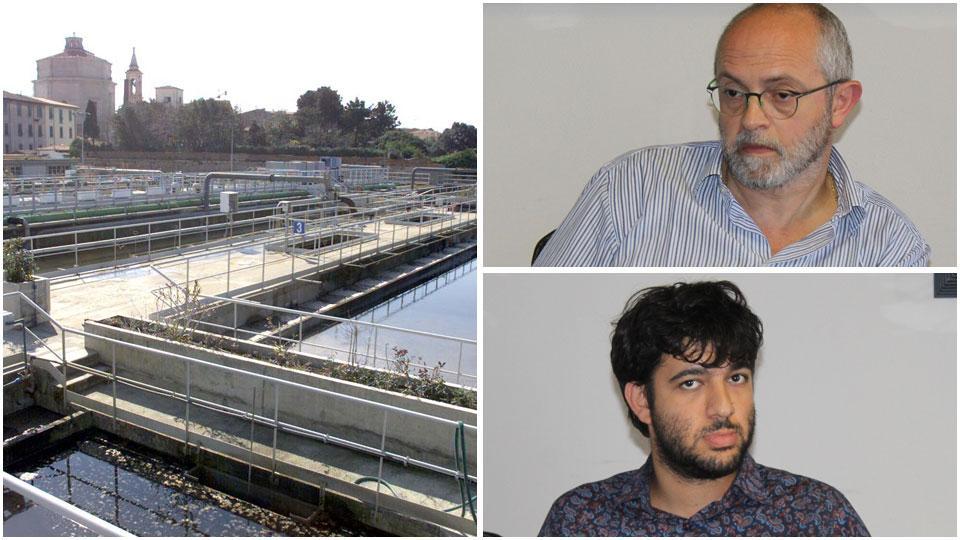 Il depuratore di Rivellino, l’amministratore delegato Ennio Trebino ed il presidente Nicola Ceravolo