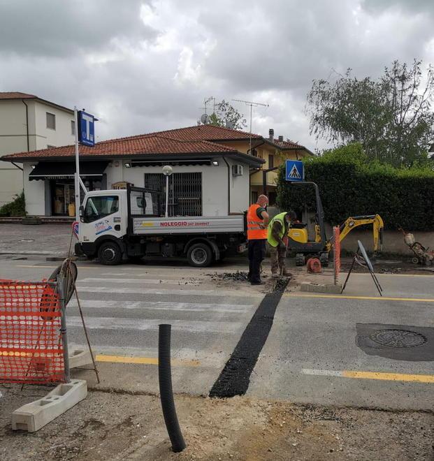 Semaforo pedonale di Orzignano, aperto il cantiere 