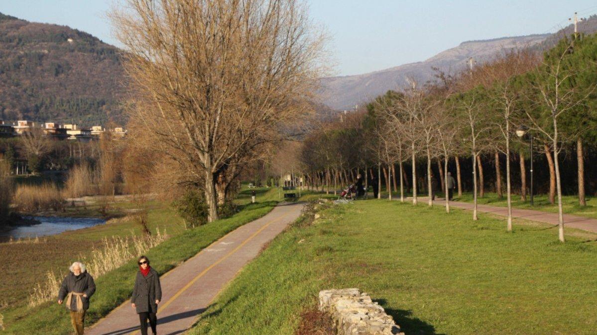 La pista ciclabile lungo il Bisenzio