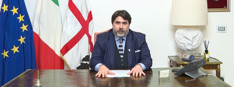 Il presidente Christian Solinas