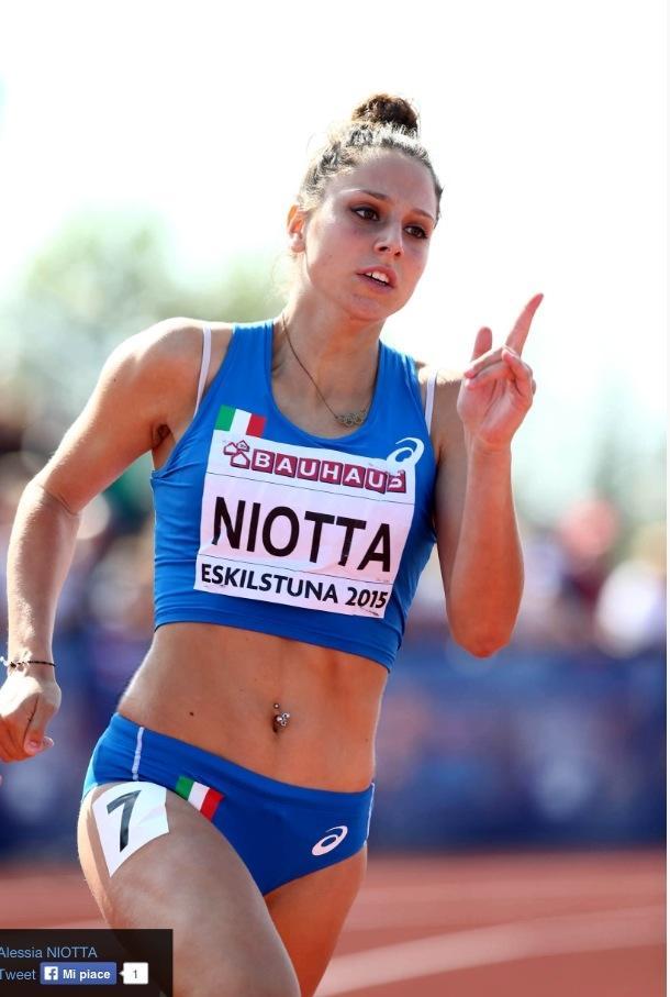 Un'immagina di Alessia Niotta durante una gara