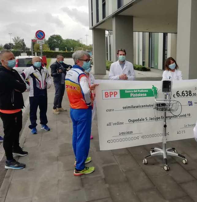 «Di corsa per il San Jacopo», il dono dei podisti all’ospedale 