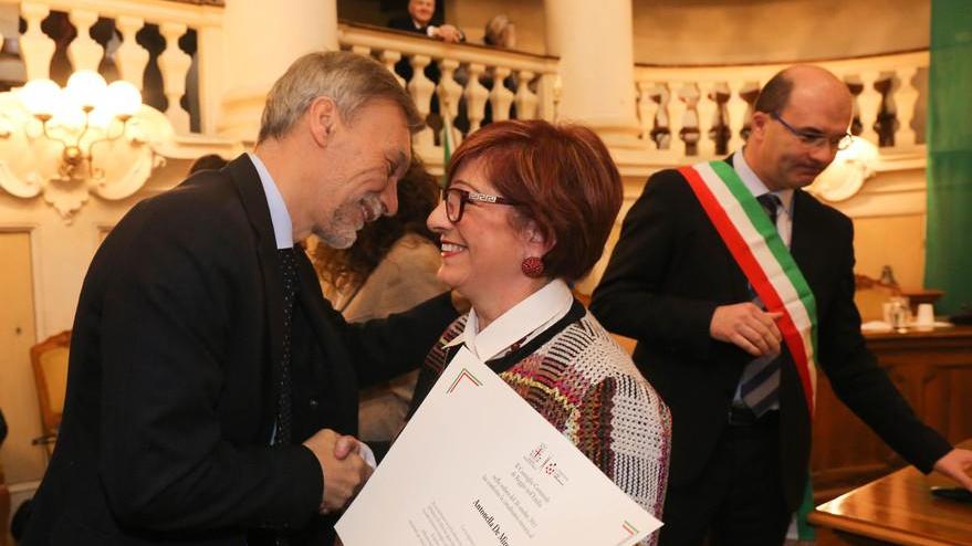 L’ex prefetto di Reggio, Antonella De Miro con Graziano del Rio
