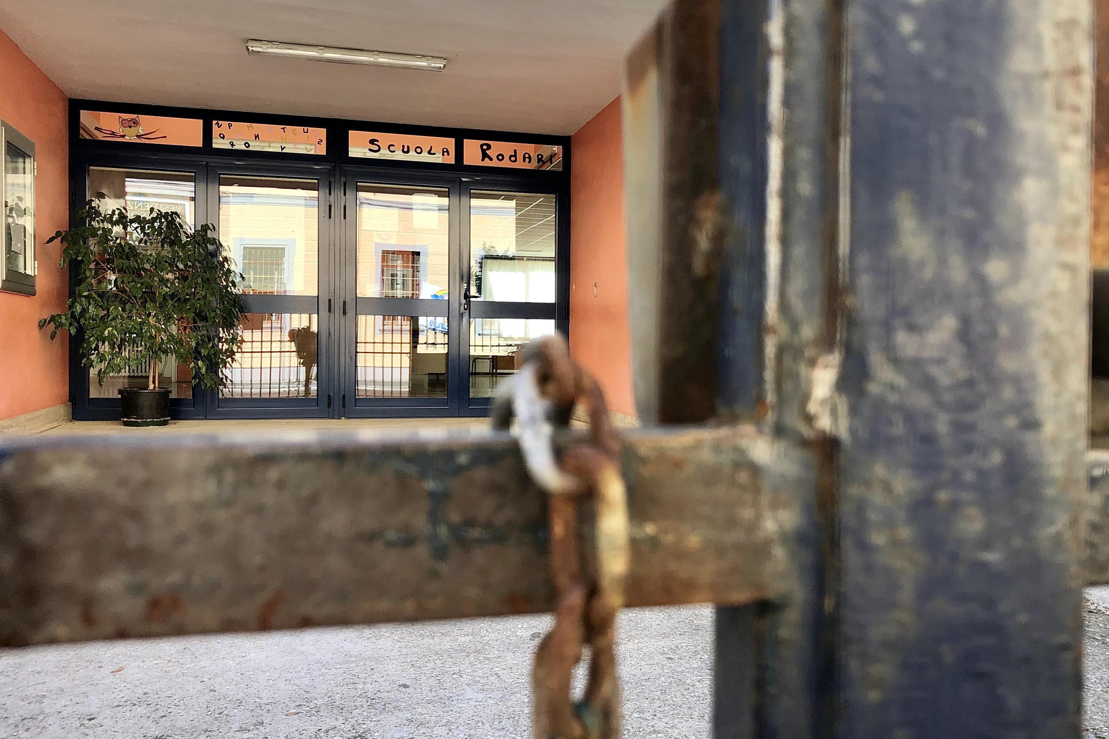 L'ingresso della scuola Rodari
