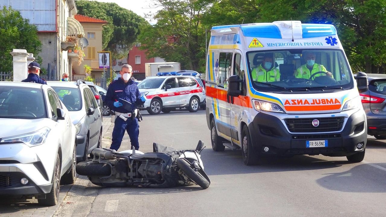 Lo scooter coinvolto nell'incidente (Foto Gori)