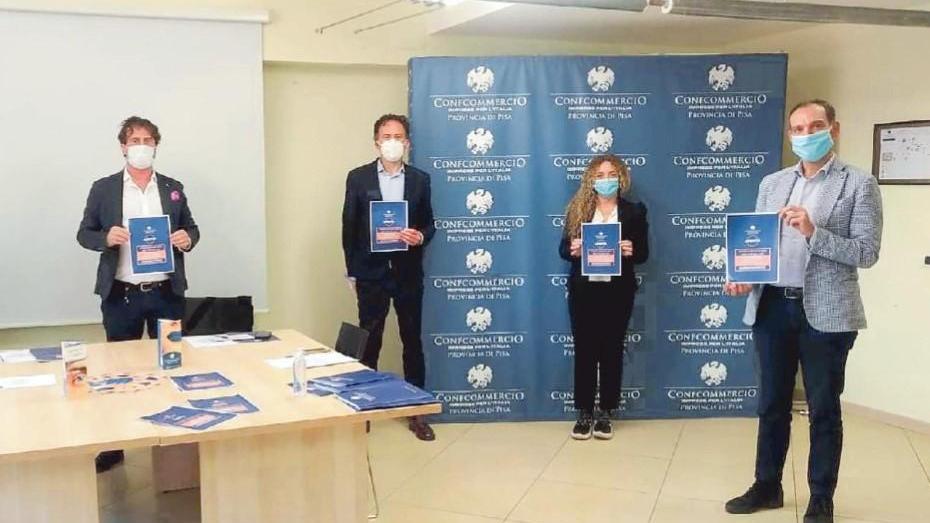 Da sinistra Alessandro Trolese, Michele Conti, Federica Grassini e Federico Pieragnoli
