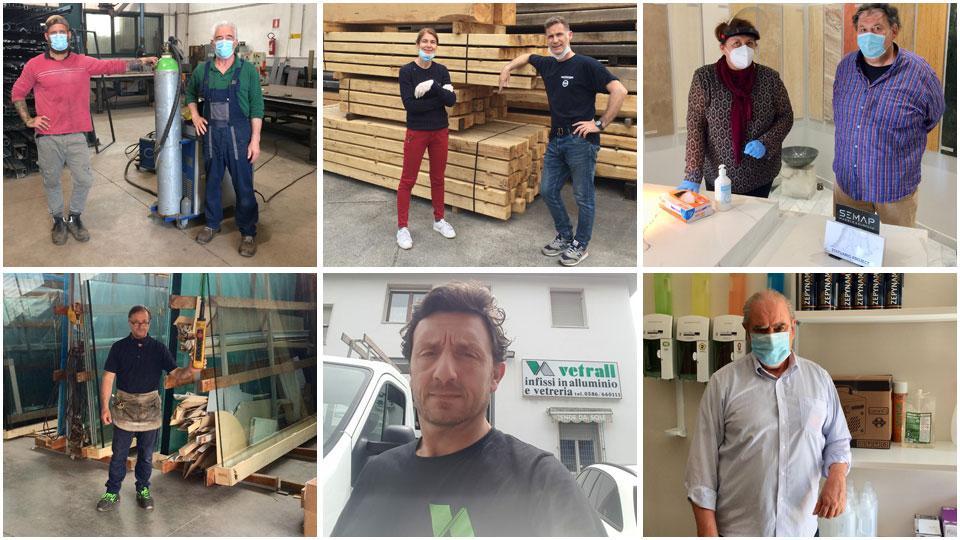 In alto, da sinistra: Federico e Mario Musto, Michela e Michele Guerrieri, Stefania e Marco Ciurli In basso, da sinistra: Luca Baldanzi, Lirko Nucciotti e Marco Giovannoni