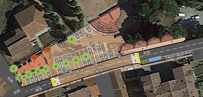 Il progetto della nuova sistemazione di piazza Arno a Pagnana