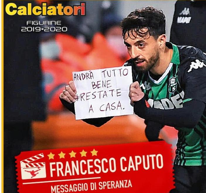Pandemia, lo slogan di Caputo diventa una figurina Panini