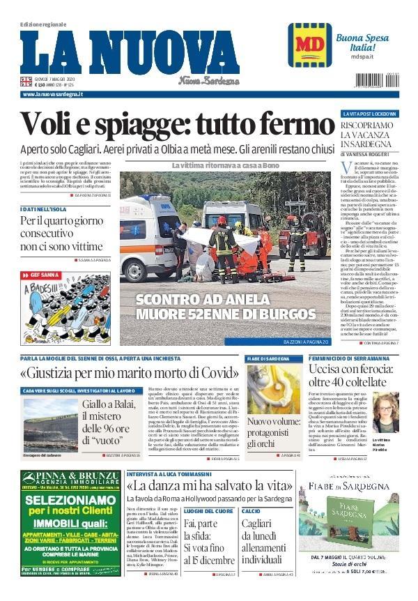 Prima Pagina La Nuova Sardegna 7 giugno 2020