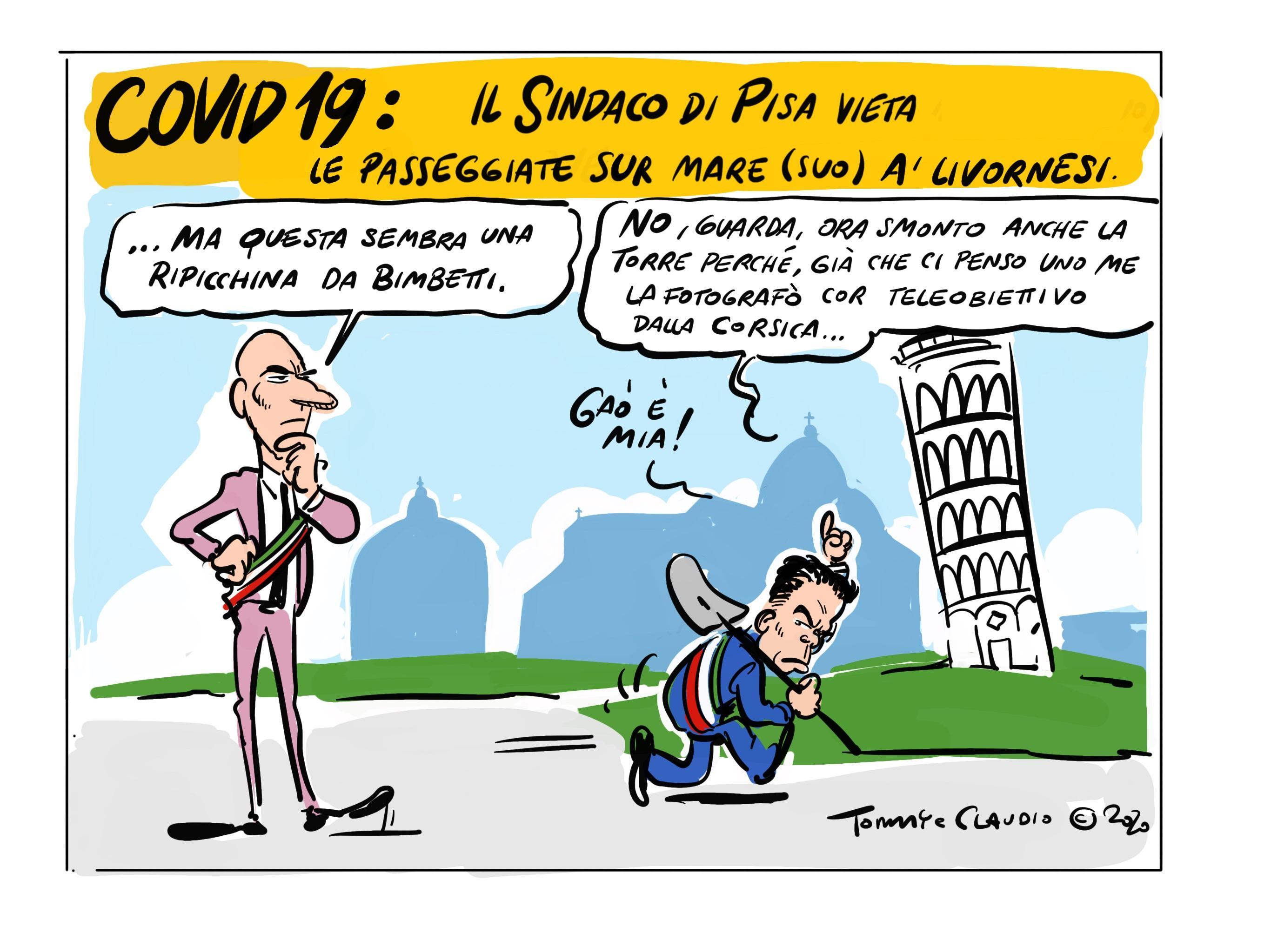La vignetta realizzata da Tommaso Eppesteingher e Claudio Marmugi