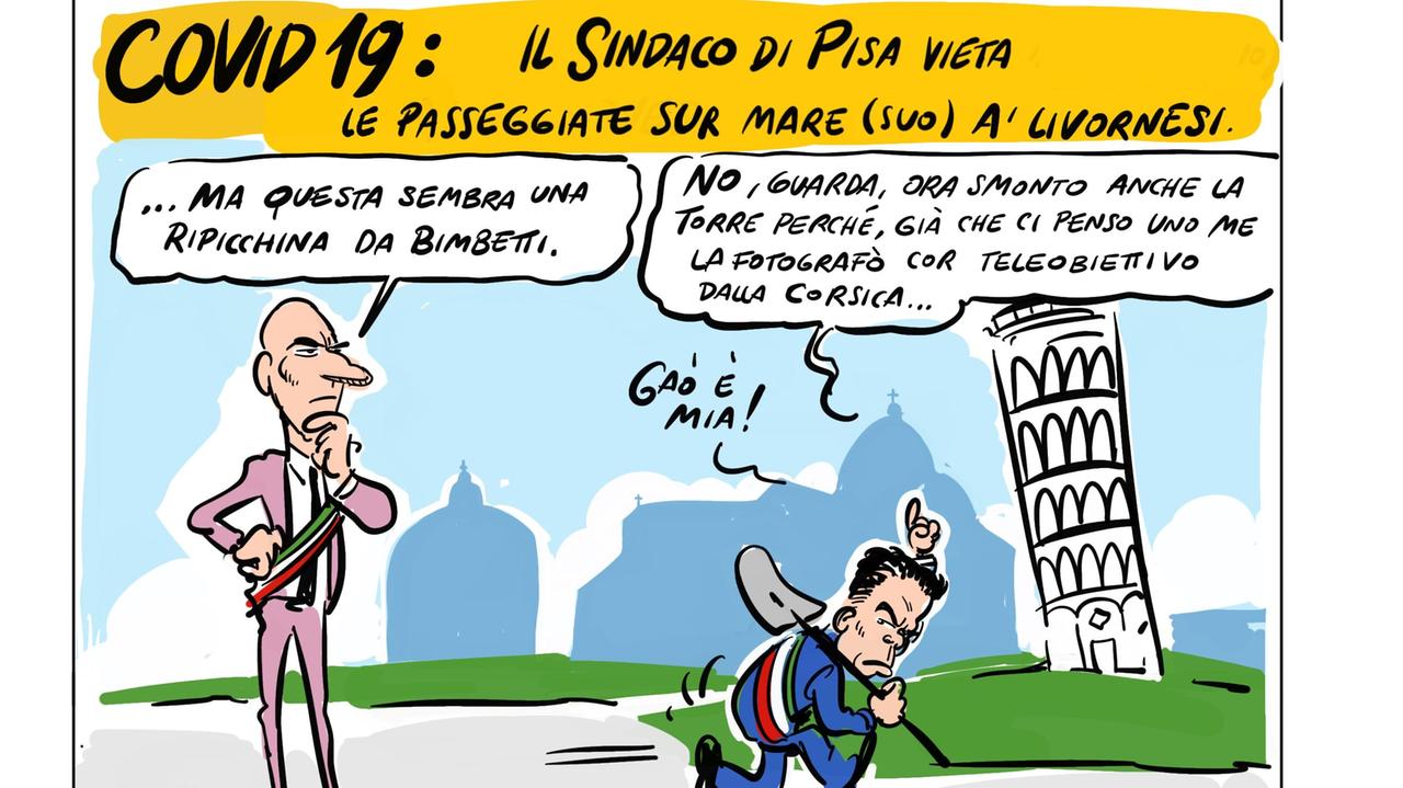 La vignetta realizzata da Tommaso Eppesteingher e Claudio Marmugi