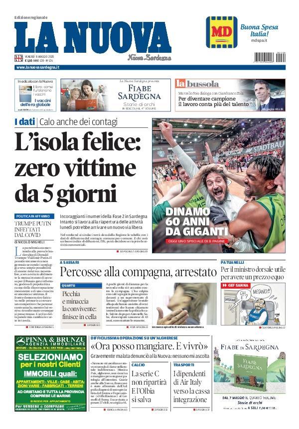 La Nuova Sardegna - Prima Pagina - 8 maggio 2020